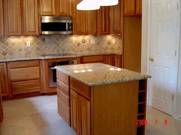 Island, with built in wine racks