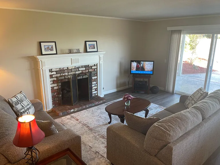 Den with Fireplace