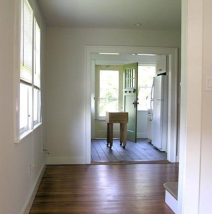 View to kitchen from living room