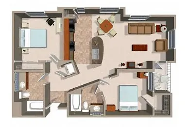 Floor plan 2X2-1033