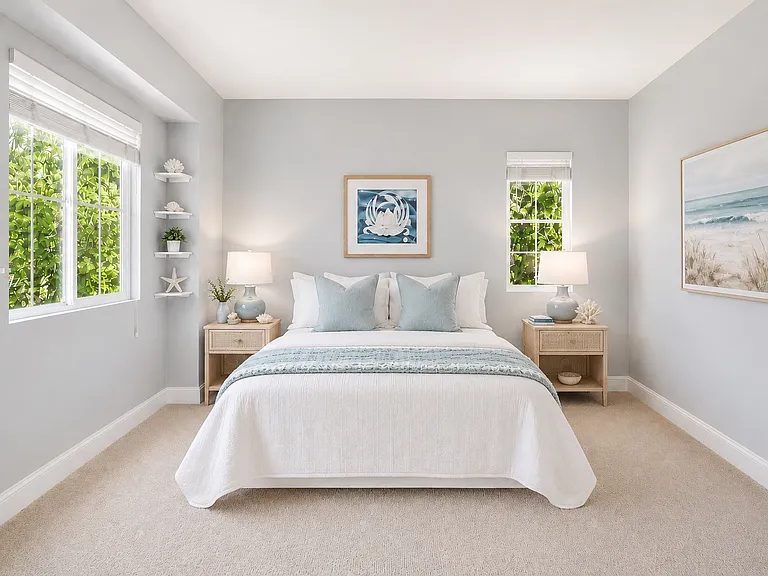 Upstairs bedroom. Virtual staging - no furniture included.