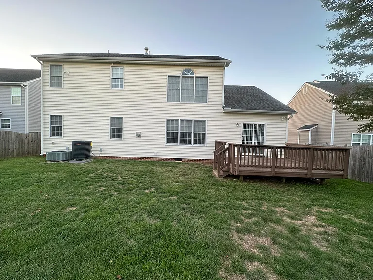Back yard and deck