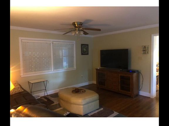 Living room with crown molding
