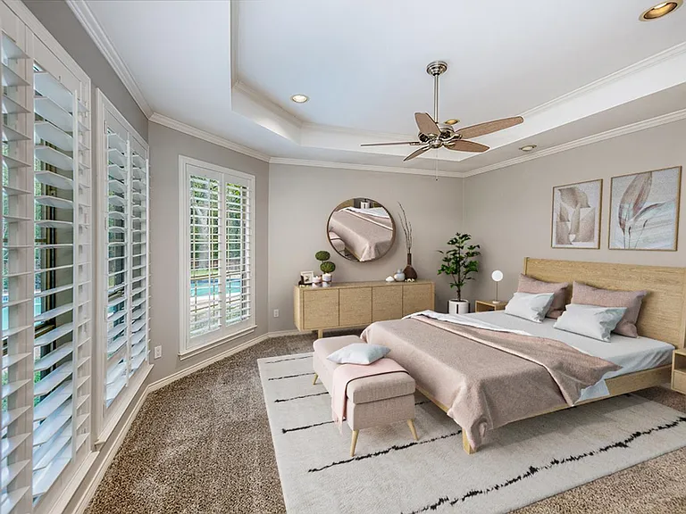 Bedroom 1. This image shows a virtually furnished space. Bedrooms come unfurnished.