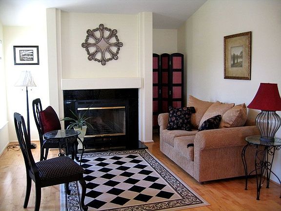 Spacious Living Room with Fireplace