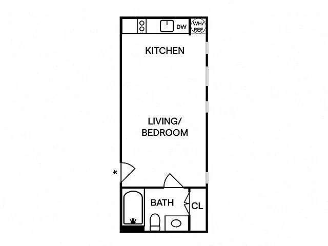Floor plan Efficiency - Affordable 1630