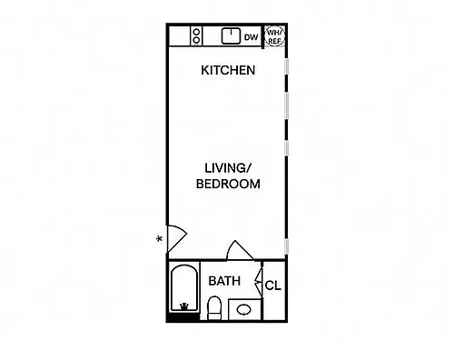 Floor plan Efficiency - Affordable 1630