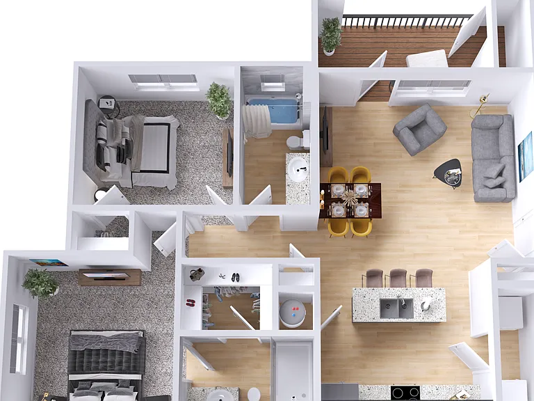 Two Bedroom Apartment with Balcony and Storage at Legacy at Veramendi