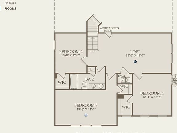 Stonebrook Floor Plan, Quick Move-In Home, Floor 2