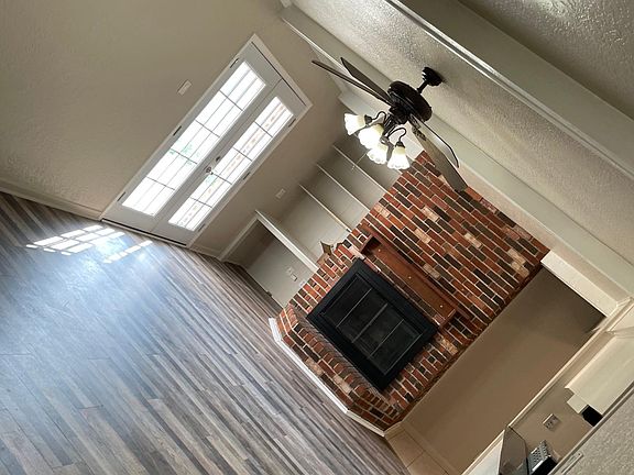 Living room with work space.