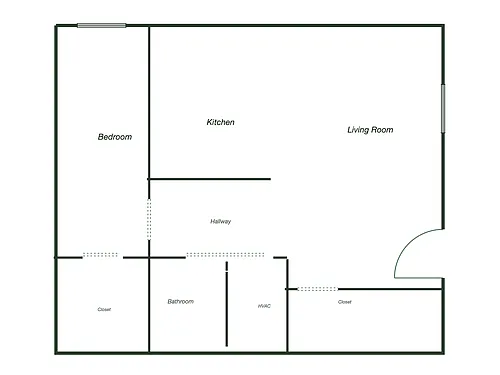 Floor plan 1 bedroom