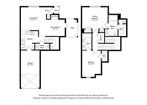 Floor plan Two Bedroom (B5)