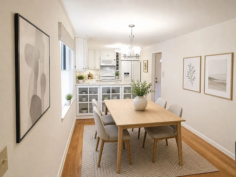 Kitchen with extended dining area