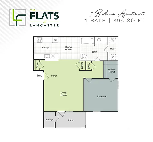 Floor plan 1 Bed 1 Bath
