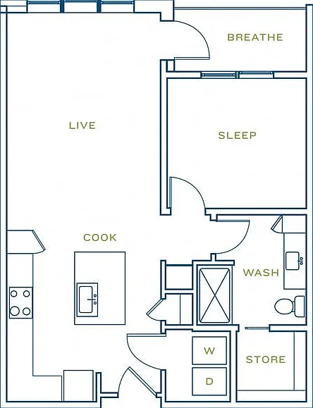 1 bed, 800 sqft, $1,623 — Photo 2