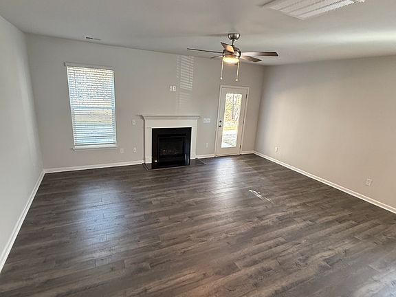 living room with fire place