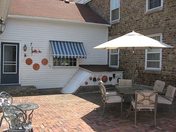 Private fenced patio area