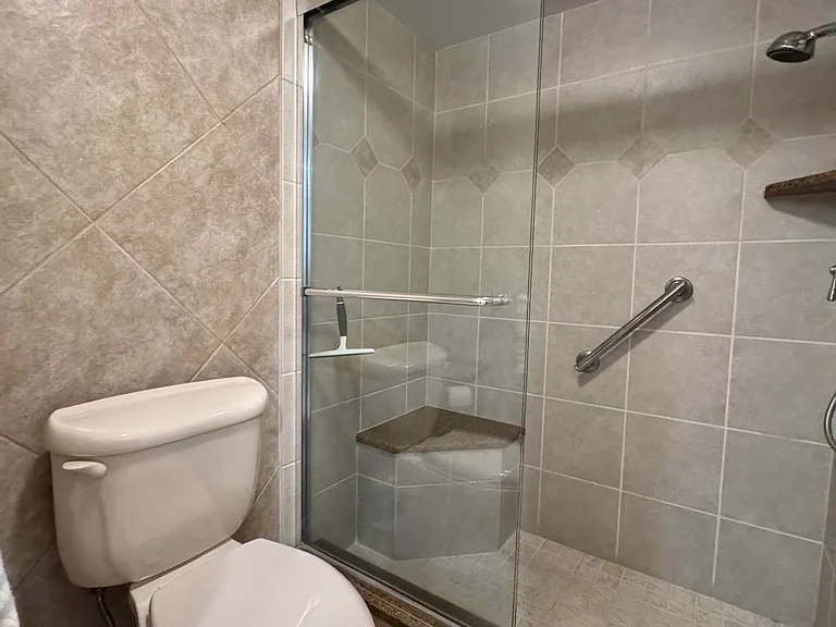 Beautiful added walk-in tiled shower!