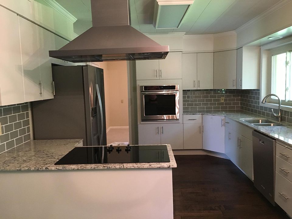 Kitchen with granite, stainless and glass tile