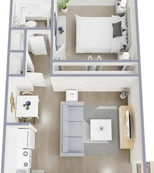 One bedroom, one bath apartment home One bedroom, one bath apartment home