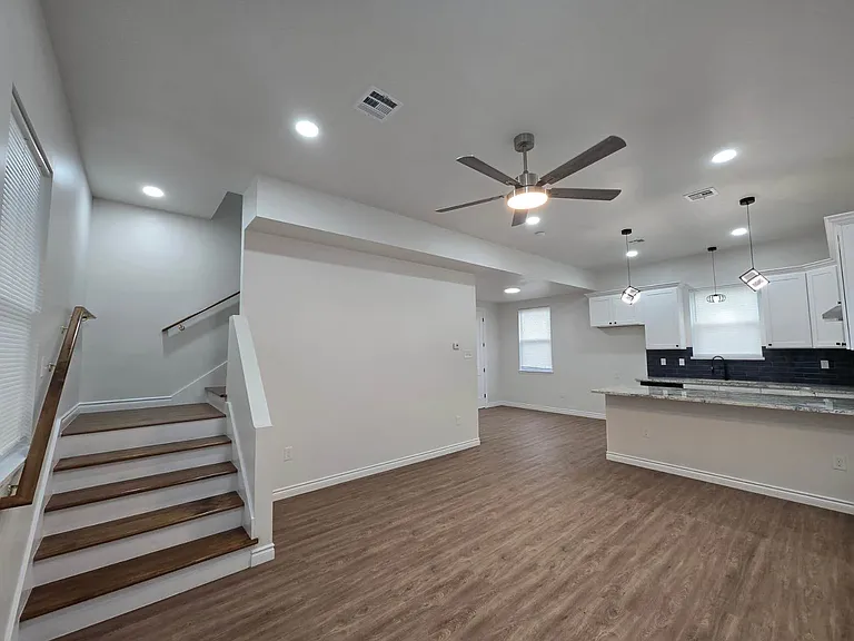 Living room and kitchen