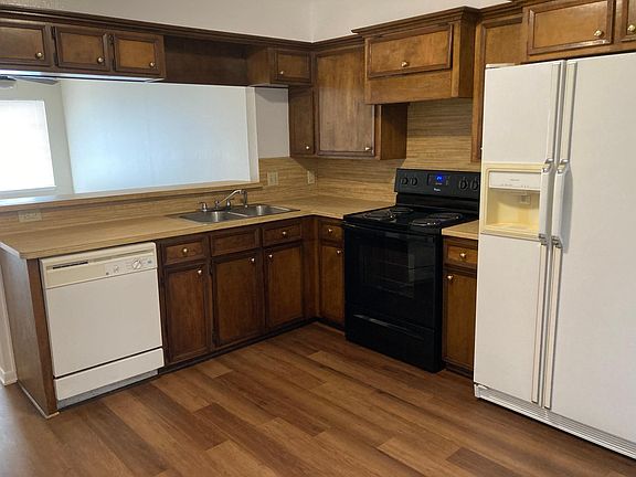 Kitchen view from back door.