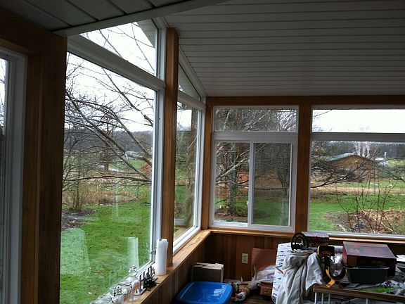 Porch view of orchard 