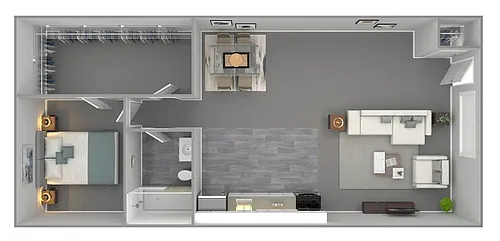 Floor plan Junior One Bedroom