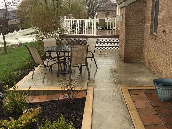 Stamped concrete patio (new)