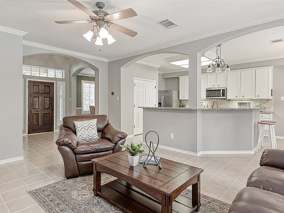 Open floor plan creates a warm and inviting environment.