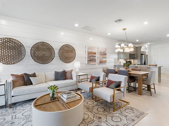 Model Representation Connected living and dining areas