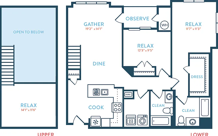 1536 Waypointe B4 Loft Floorplan Diagram