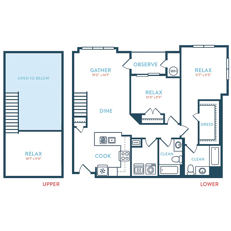 Floor plan 1536 Waypointe B4 Loft