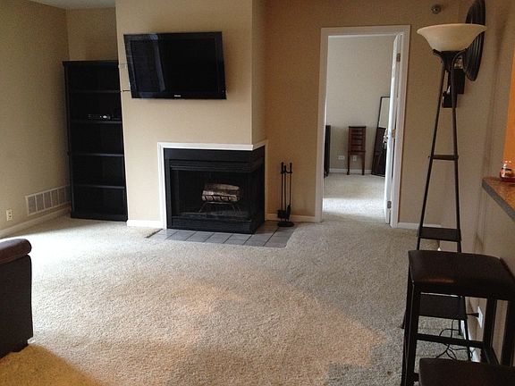 Living room with fireplace
