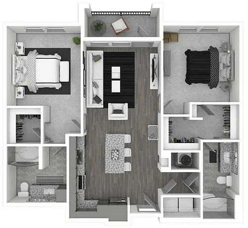 Floor plan B1.3-The Enthusiast | 1,062 SF