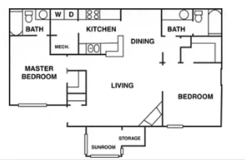 Floor plan 2x2S