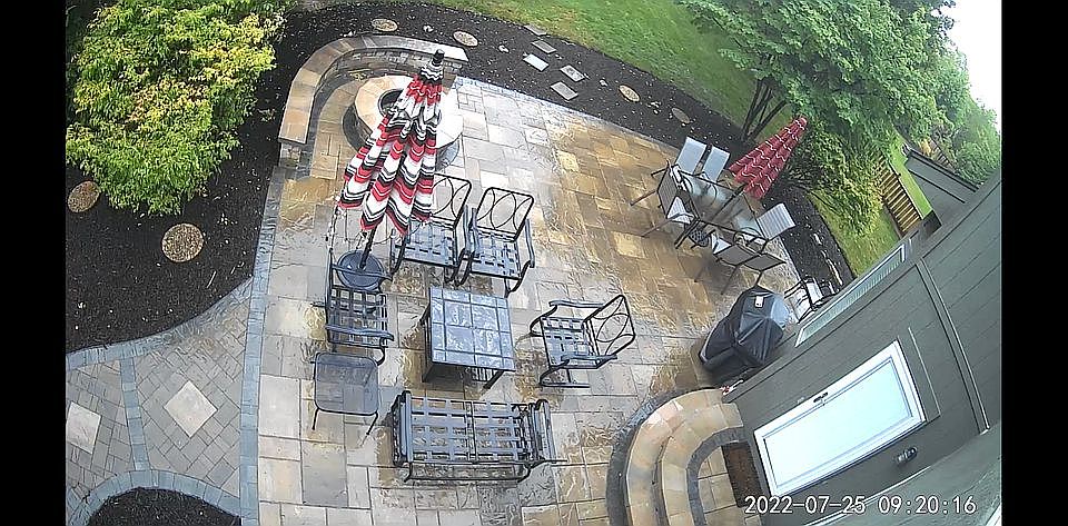 New Patio with fire pit 