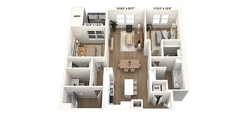 Floor plan B3-Den-No-Garage