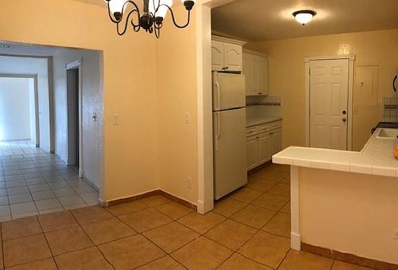 Dining room and kitchen area