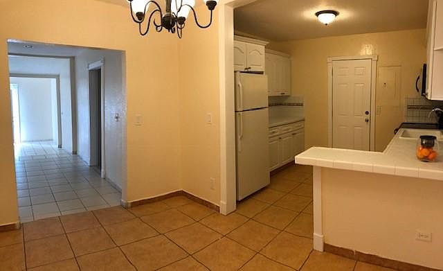Dining room and kitchen area
