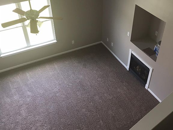 vaulted family room was fireplace.