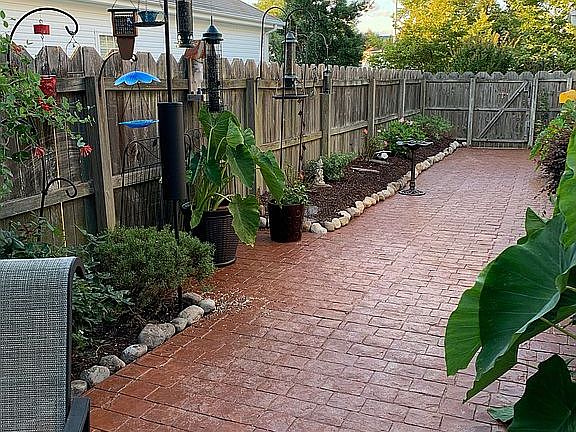 Tiled backyard