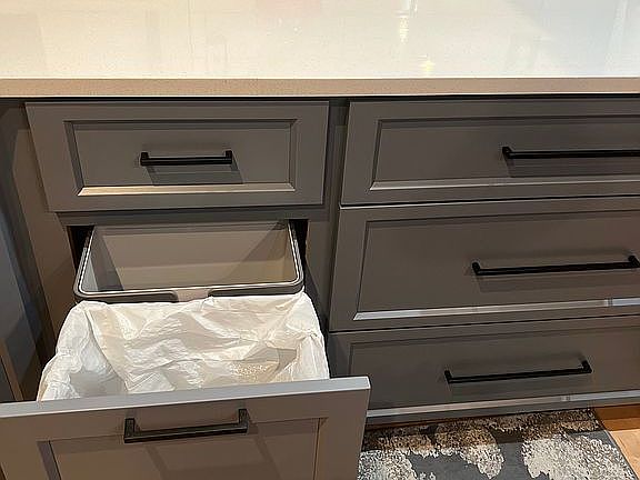 Garbage and recycle hidden 