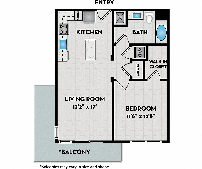 Floor plan 11F1 / Burgundy