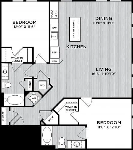 Floor plan Two Bedroom