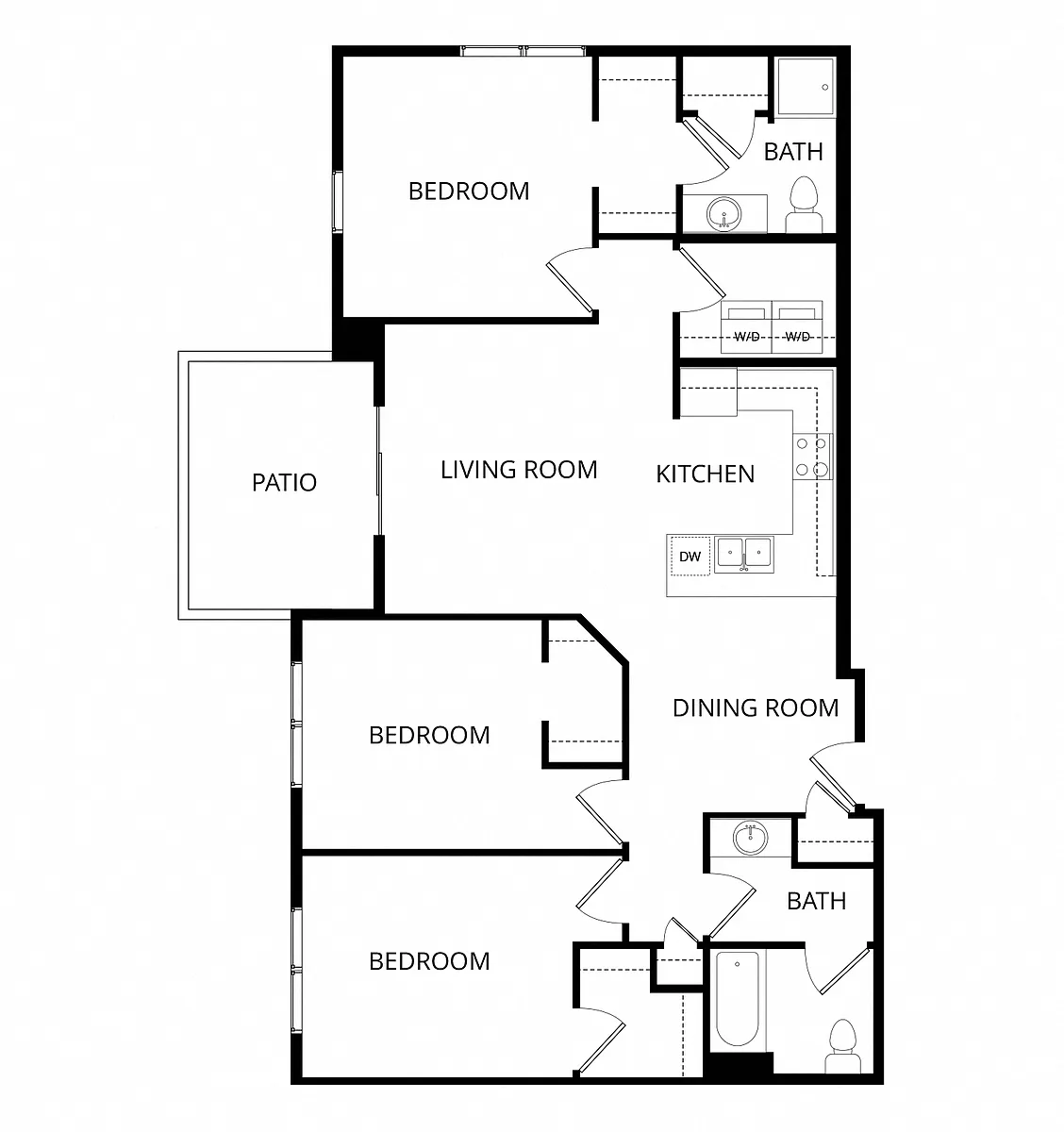 Floor plan 3x2 The Ridge
