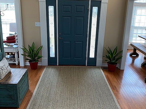 Front door from staircase