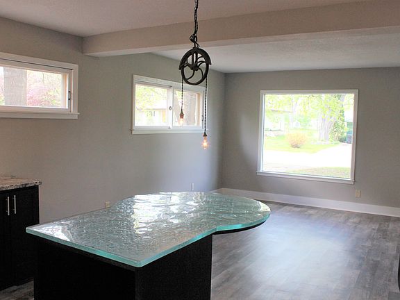 Glass top island