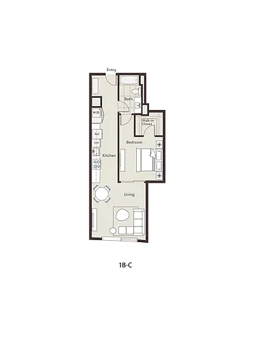Floor plan 1B-C