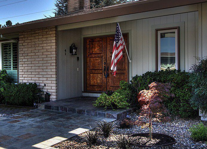 Slate walk to 41 Greenfield Dr.
